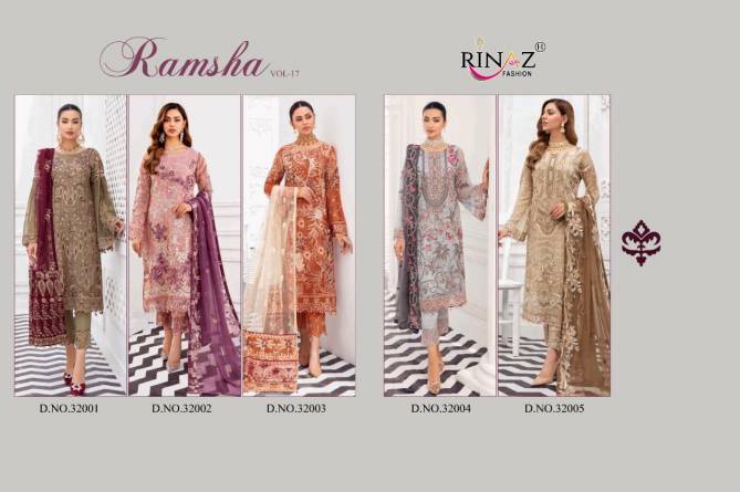 Rinaz Ramsha 17 Premium Fancy Latest Festive Wear Pakistani Salwar Suits Collection